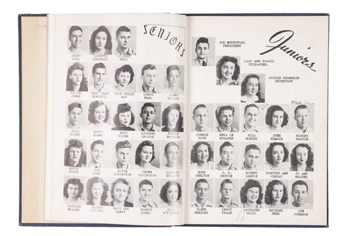 Mickey Mantle Signed Middle School Yearbook (Beckett)